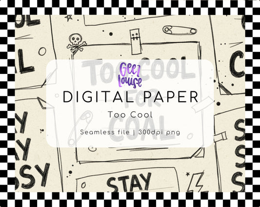 Too Cool – Seamless Digital Paper (300dpi PNG)