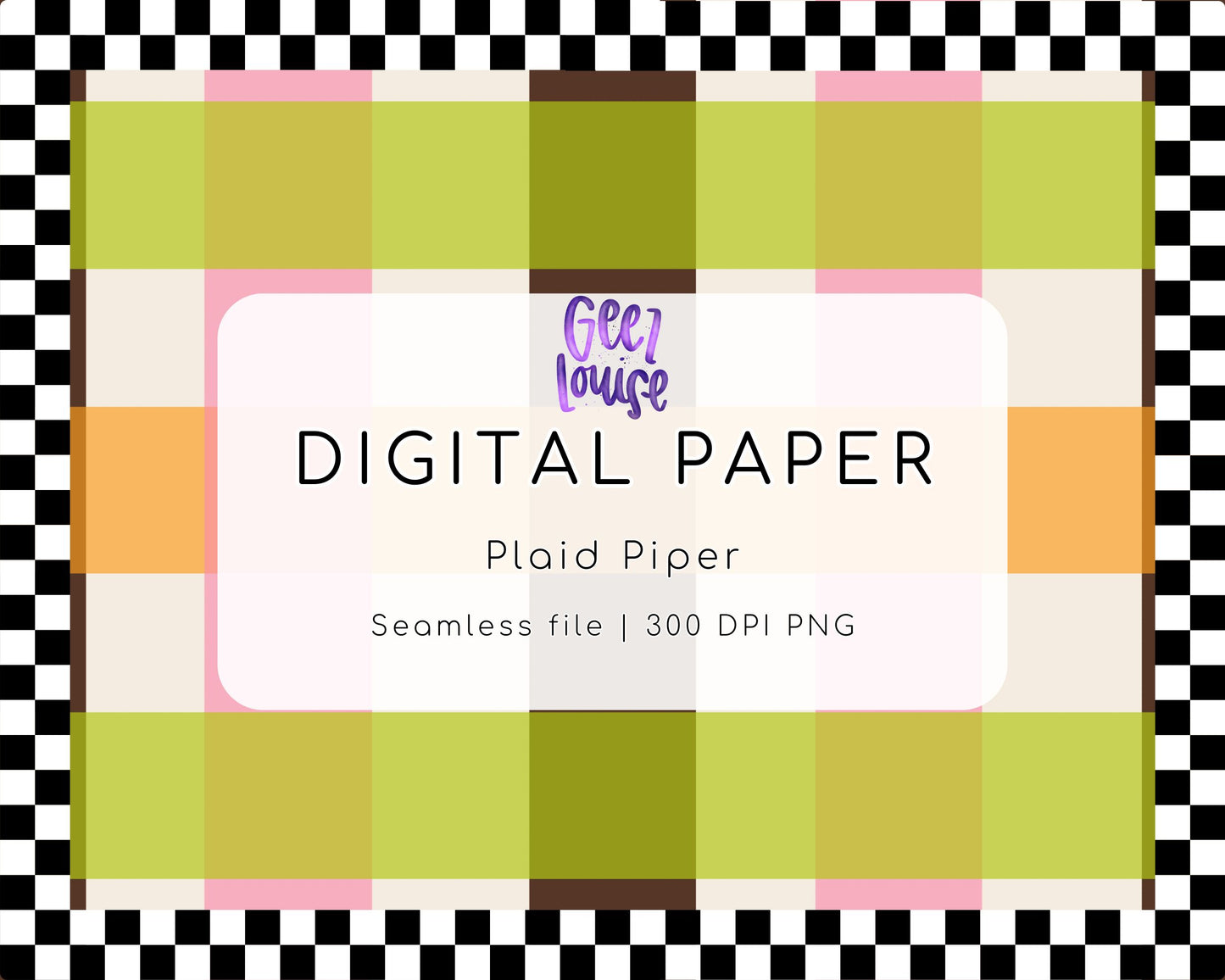 Pastel Plaid Digital Paper | Seamless Plaid Pattern | 12x12 PNG | July 26 No FOMO Drive | Digital Download