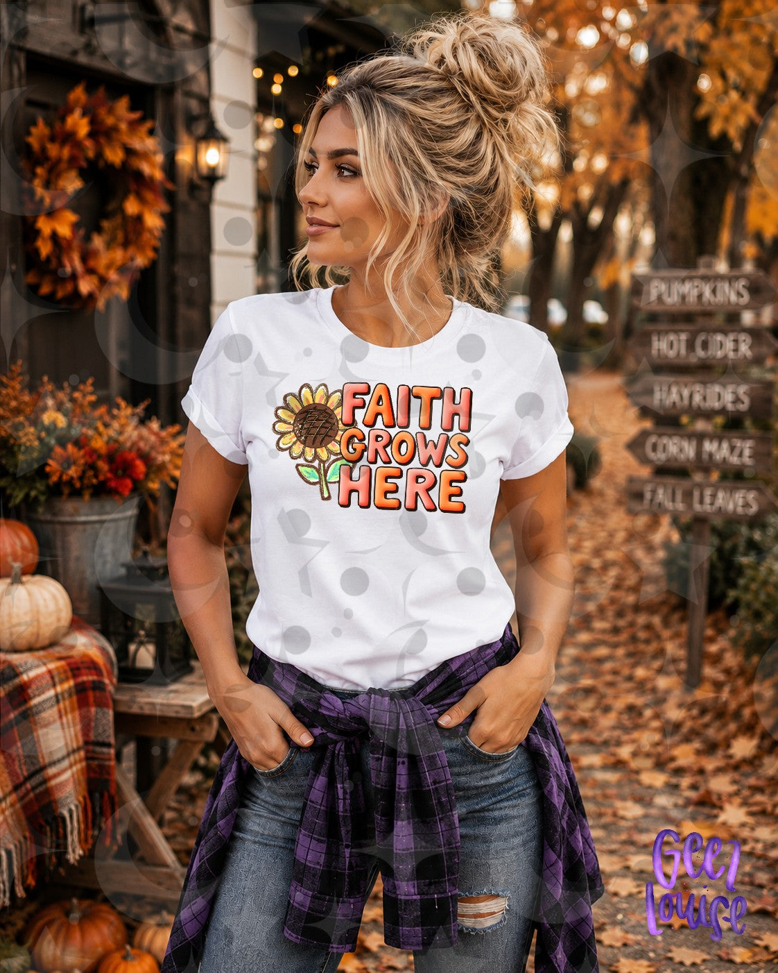 Faith Grows Here Fall PNG