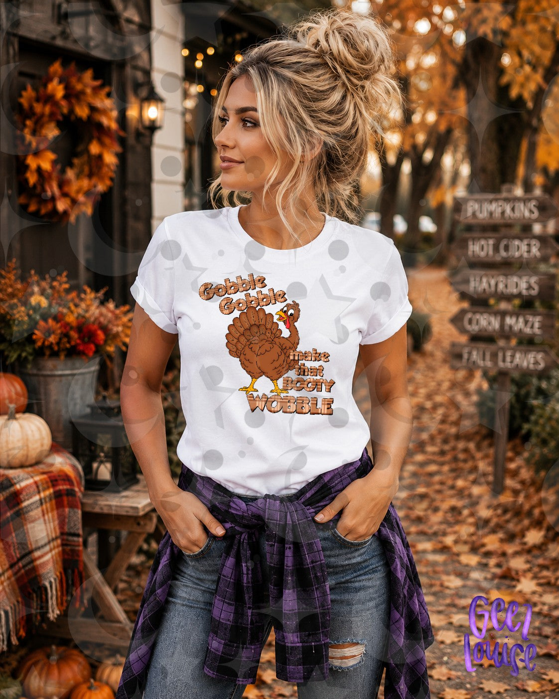 Gobble Gobble Make That Booty Wobble Thanksgiving PNG