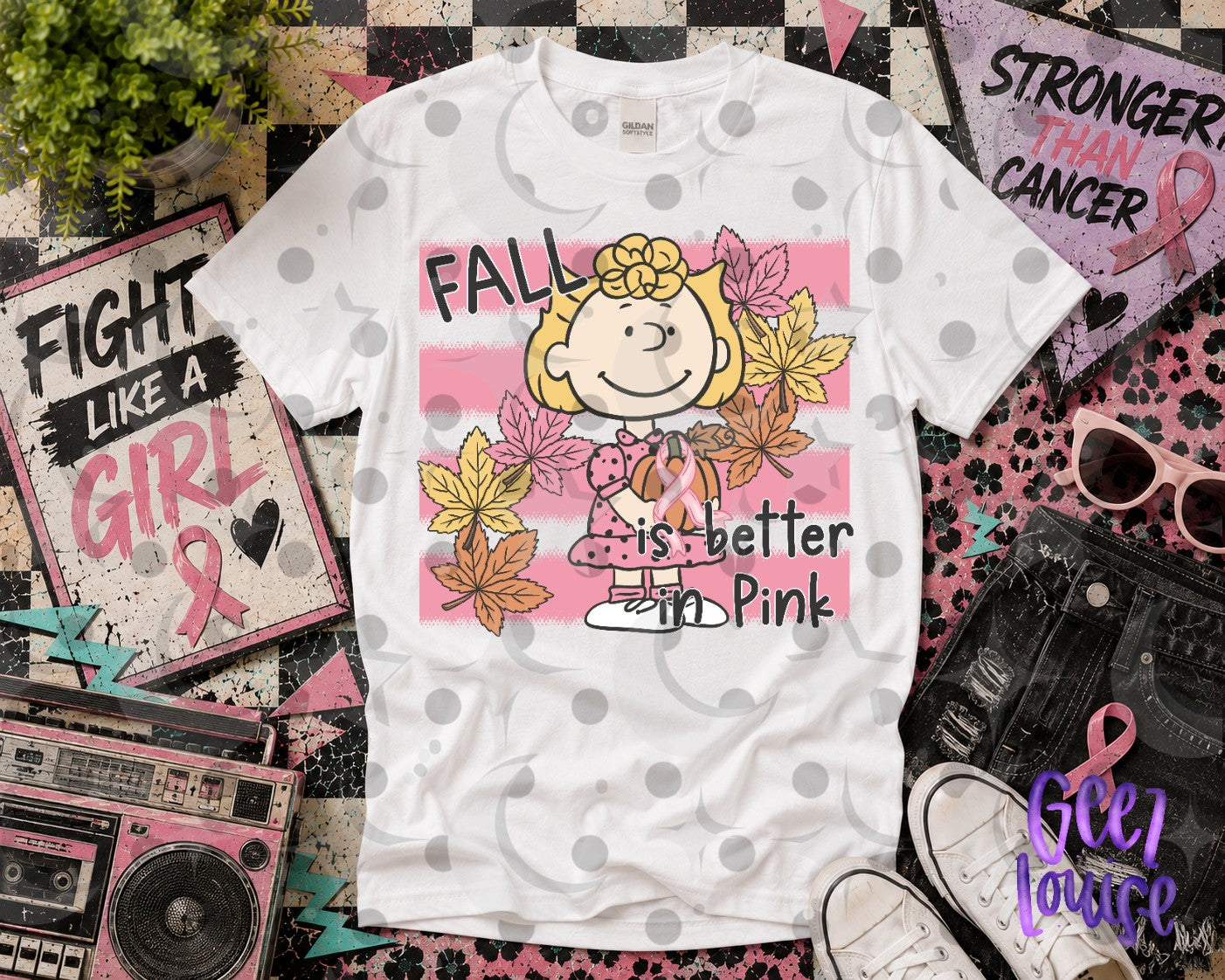 Fall Is Better in Pink PNG | Breast Cancer Awareness Fall Peanuts Inspired Design