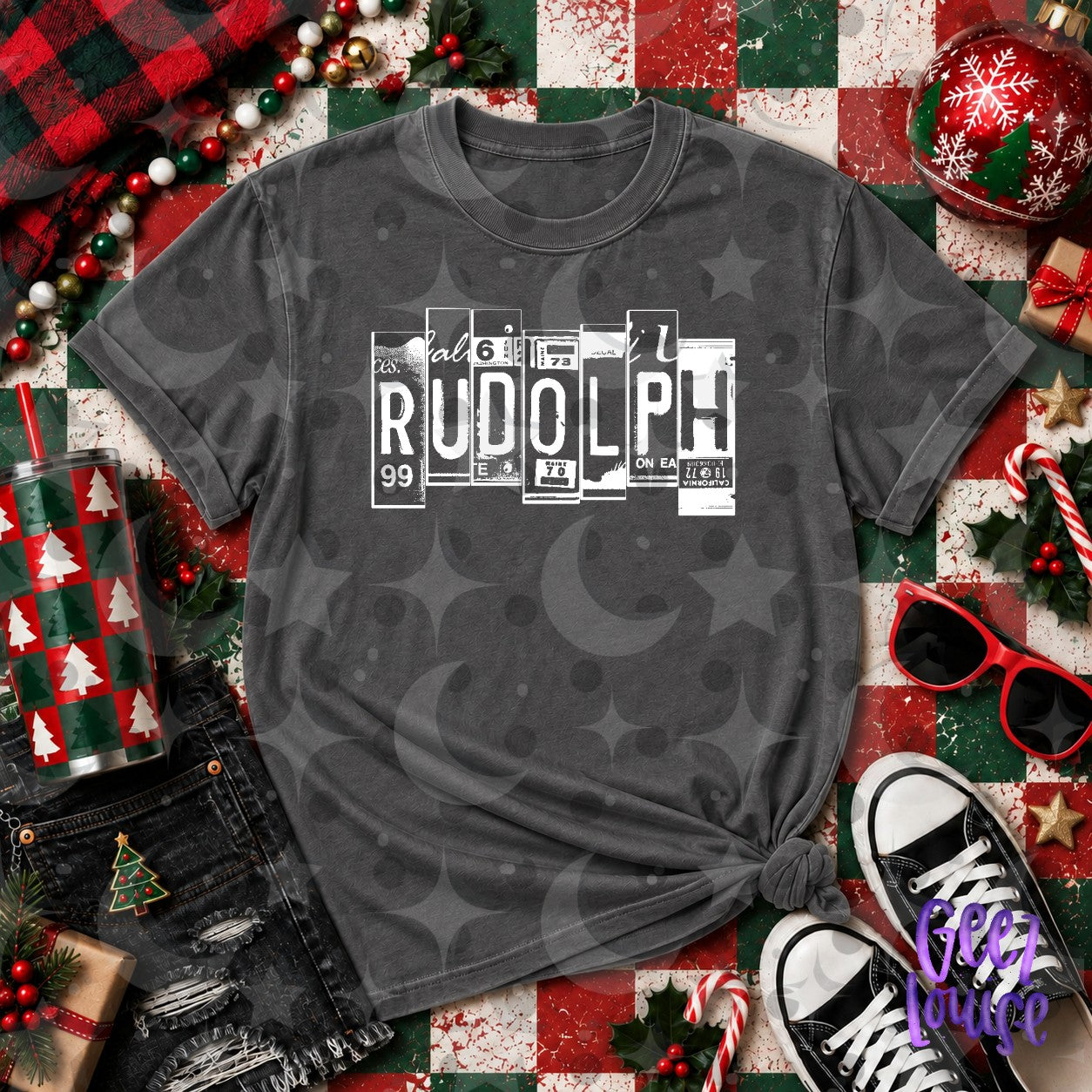 Rudolph License Plate Christmas PNG