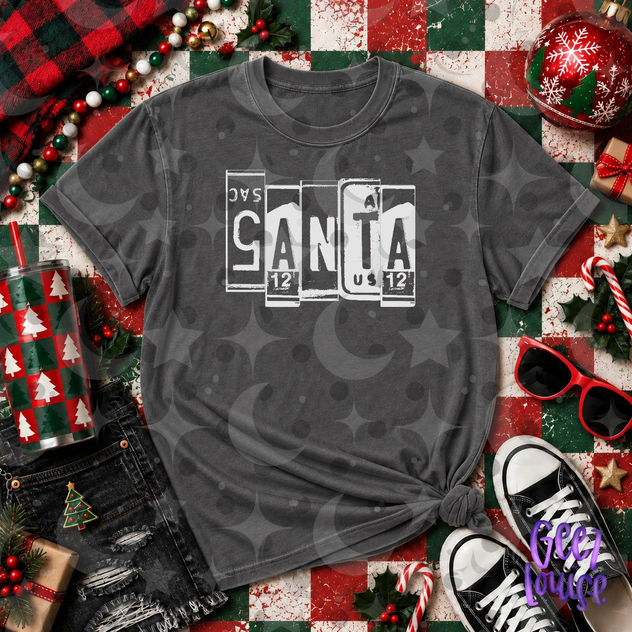 Santa License Plate Christmas PNG