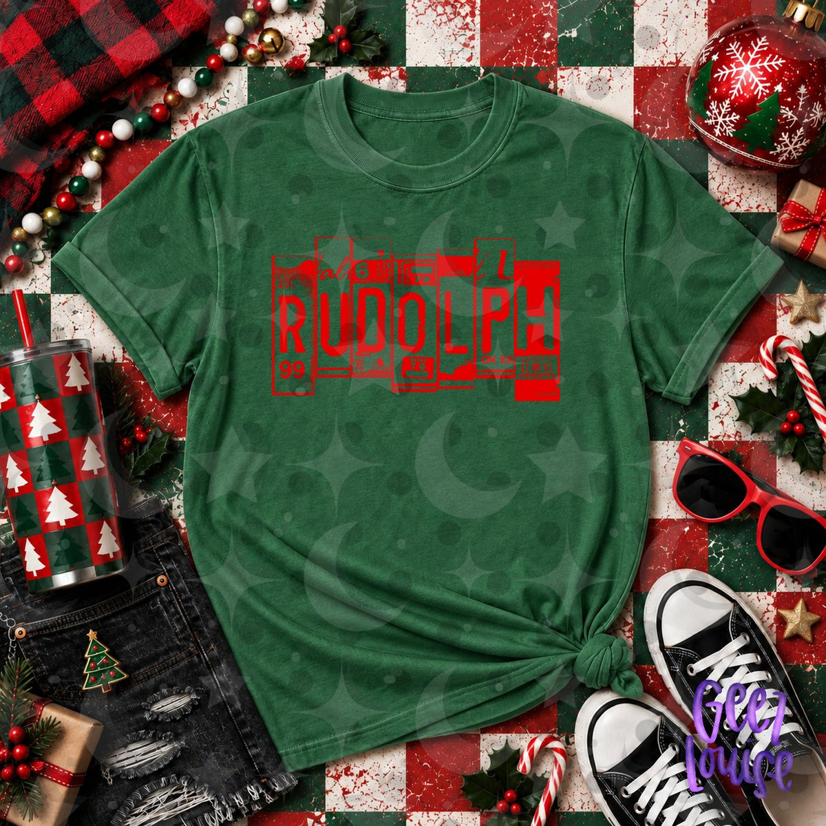 Rudolph License Plate Christmas PNG