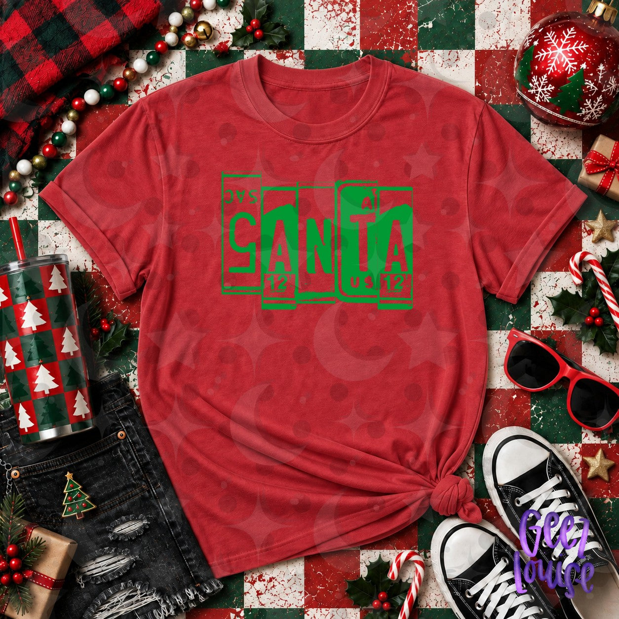 Santa License Plate Christmas PNG
