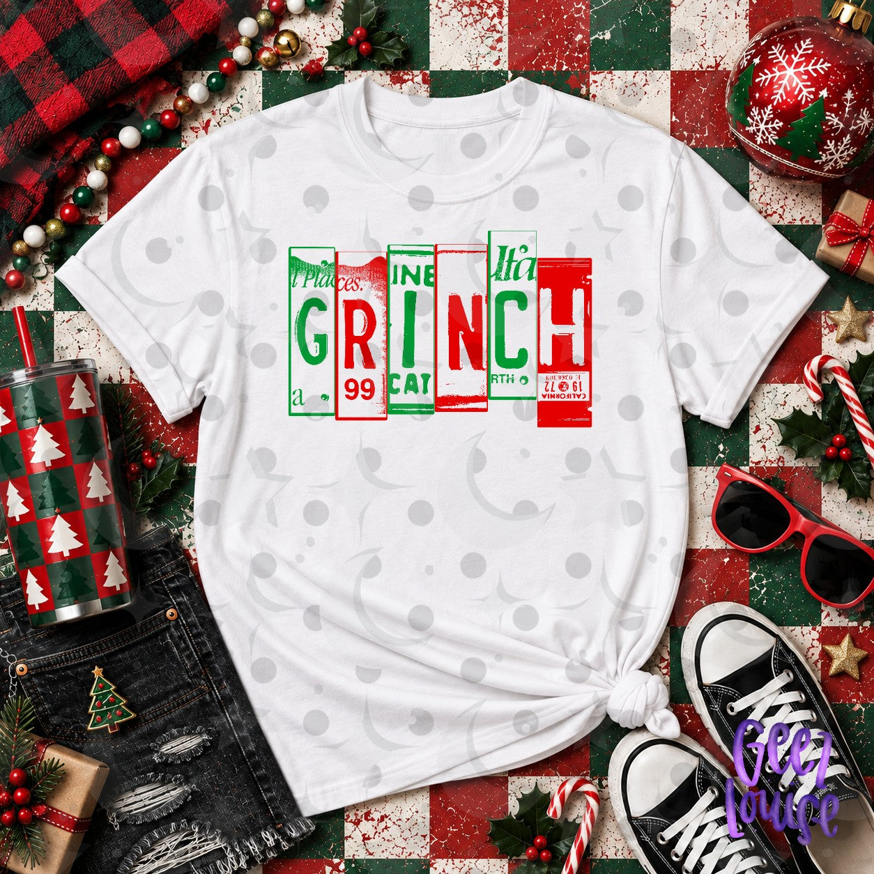 Green Man License Plate Christmas PNG