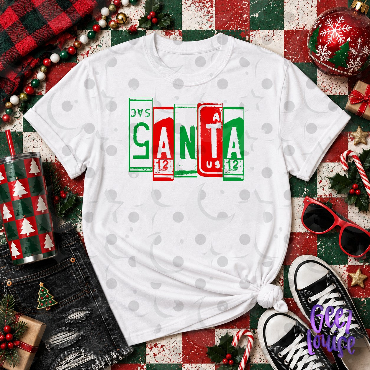 Santa License Plate Christmas PNG