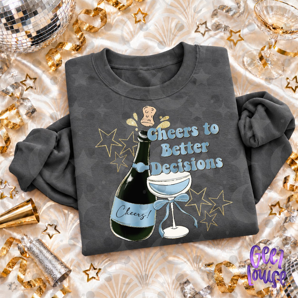 Cheers to Better Decisions PNG | Funny New Year's Digital Design