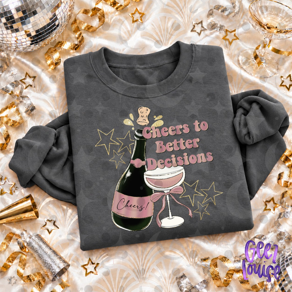 Cheers to Better Decisions PNG | Funny New Year's Digital Design