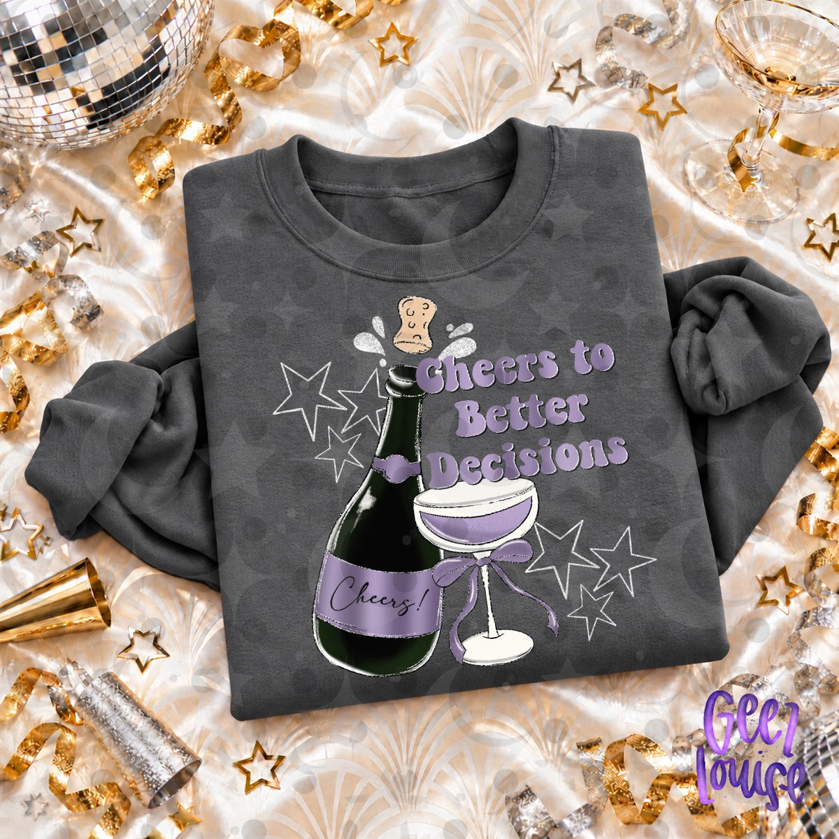 Cheers to Better Decisions PNG | Funny New Year's Digital Design