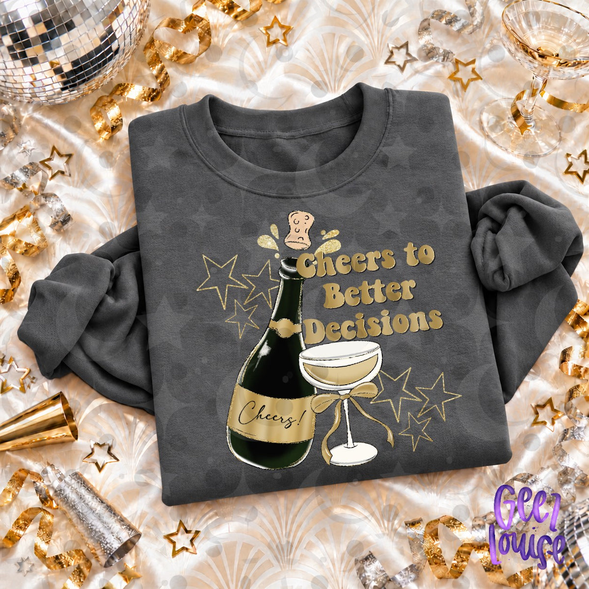Cheers to Better Decisions PNG | Funny New Year's Digital Design