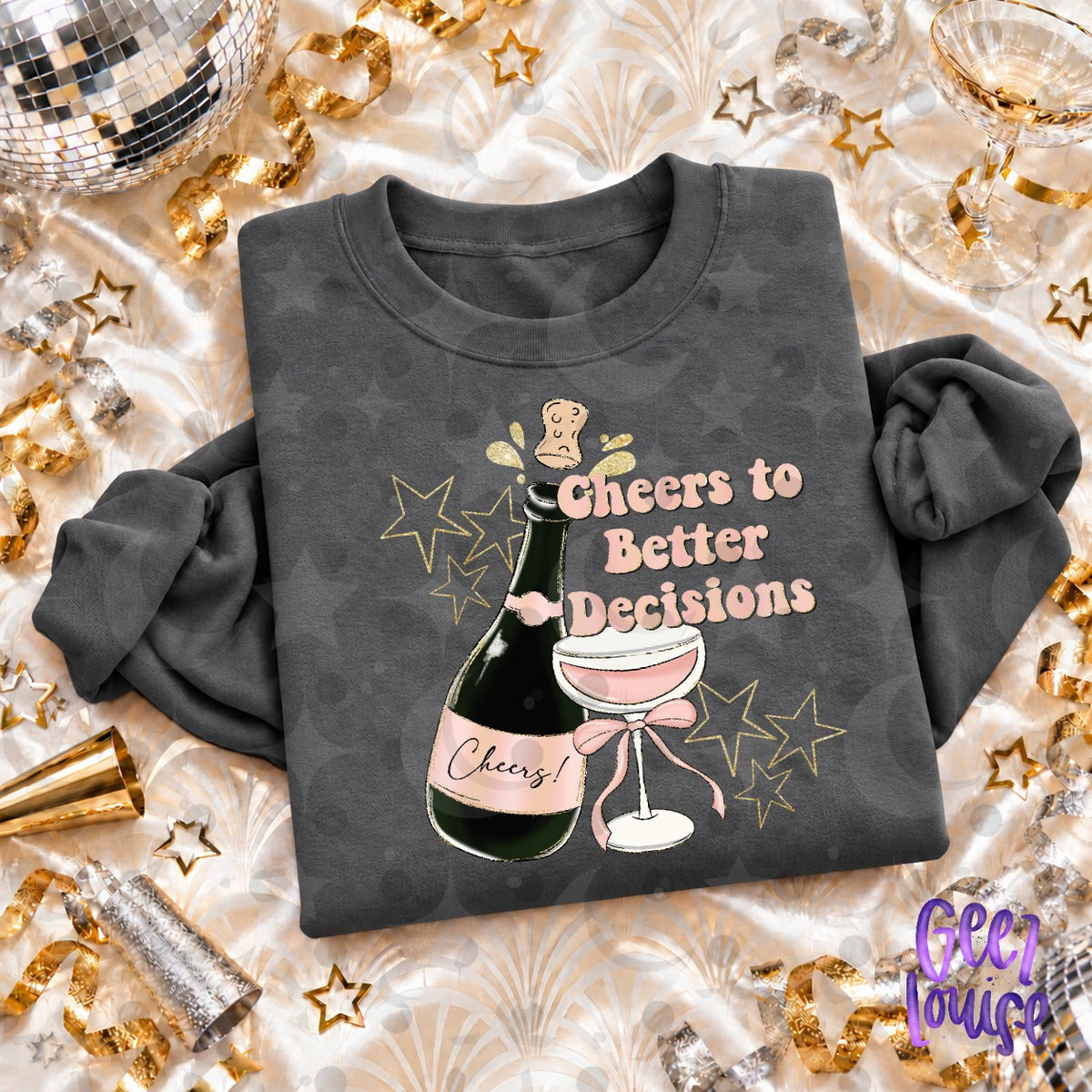 Cheers to Better Decisions PNG | Funny New Year's Digital Design