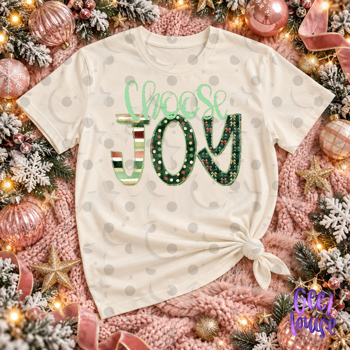 Choose Joy Christmas PNG | Retro Holiday Shirt Design | Geez Louise