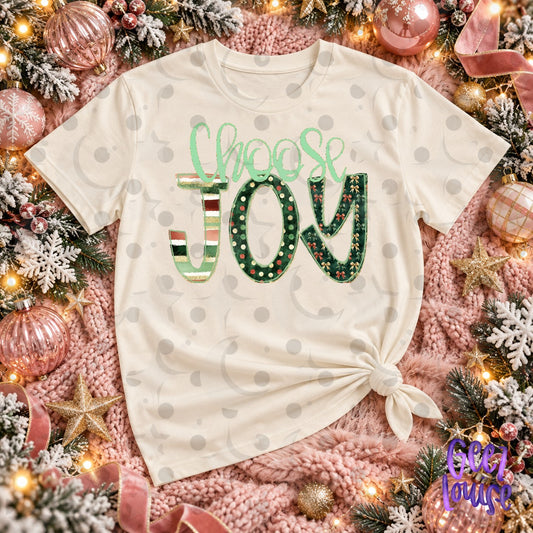 Choose Joy Christmas PNG | Retro Holiday Shirt Design | Geez Louise
