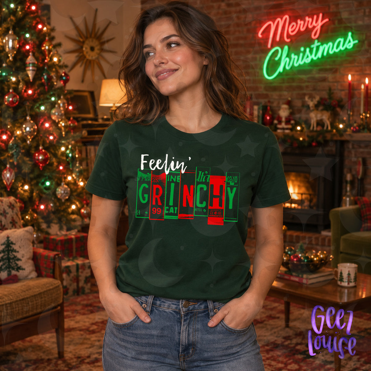 Feelin’ GMAN-y License Plates Christmas PNG