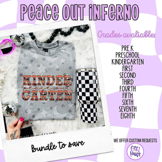 Peace Out Grade Inferno Digital Design – PreK–8th Grades + Bundle Option