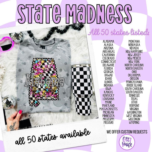 State Madness Digital Design – All 50 States + Bundle Option
