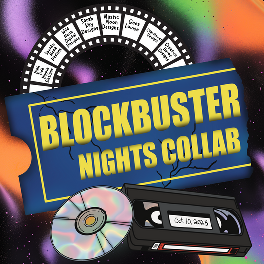 Blockbuster Nights Digital Collab – Nostalgic Designs by 7 Designers