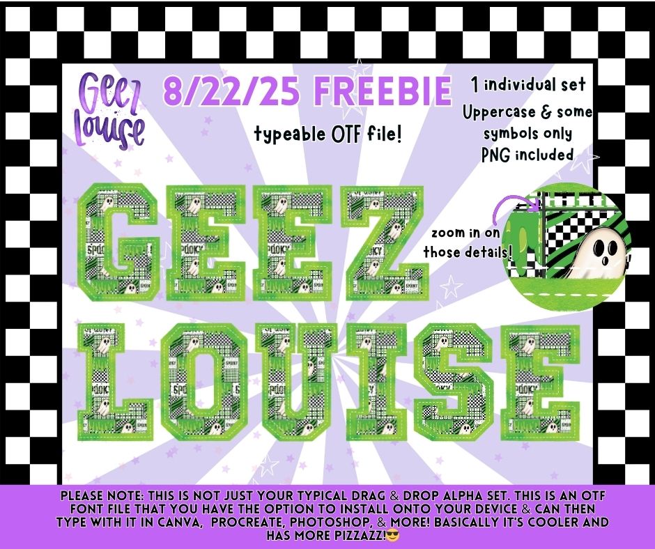 Freebie options- August 22nd - all exclusive