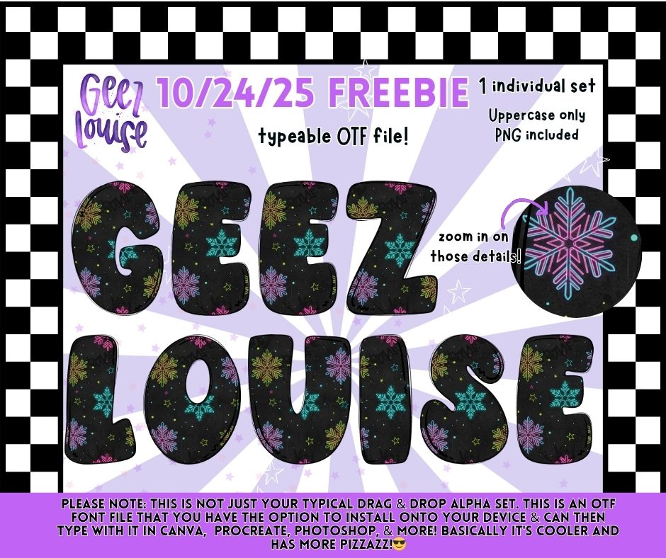 Freebie options- October 24th - all exclusive