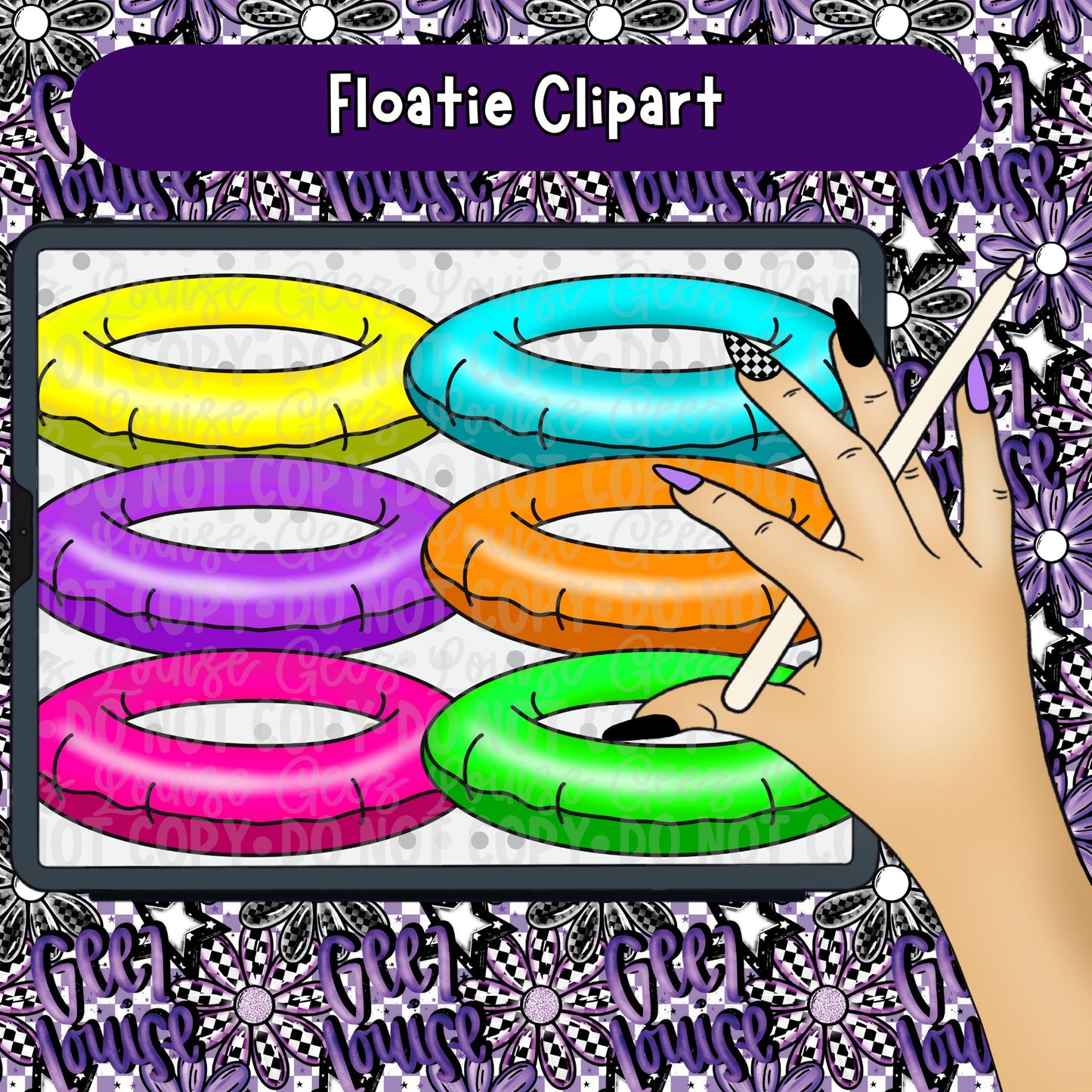 Floatie Clipart – Summer Pool Digital Clipart Set
