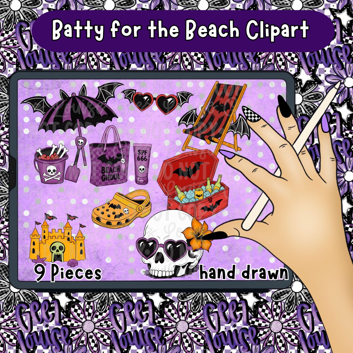 Freaks in Flip Flops Digital Design Collab | Spooky Summer PNG Bundle