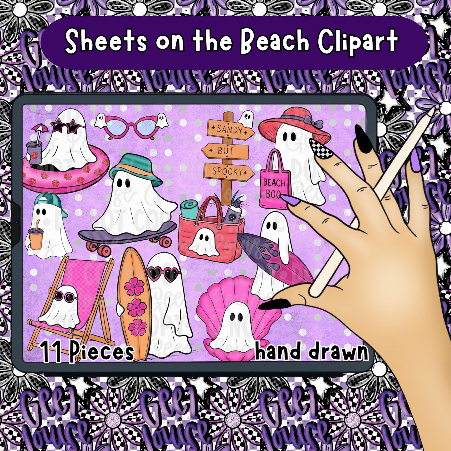 Freaks in Flip Flops Digital Design Collab | Spooky Summer PNG Bundle