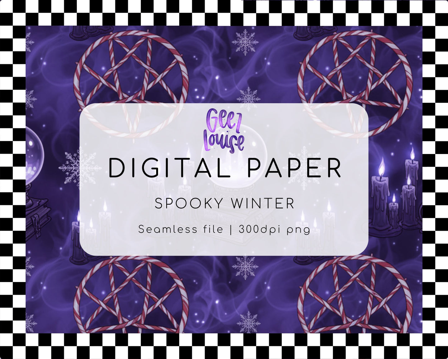 Spooky Winter Digital Paper (Seamless PNG)