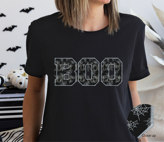 Faux embroidery boo halloween - Digital Download- PNG