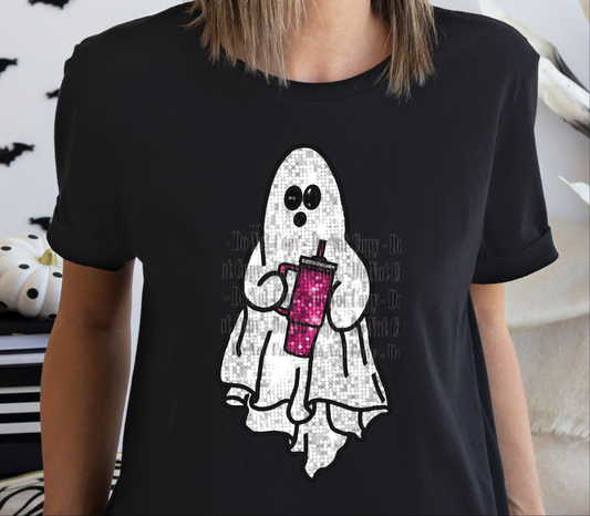 Boojee ghost sequin faux embroidery - Digital Download- PNG