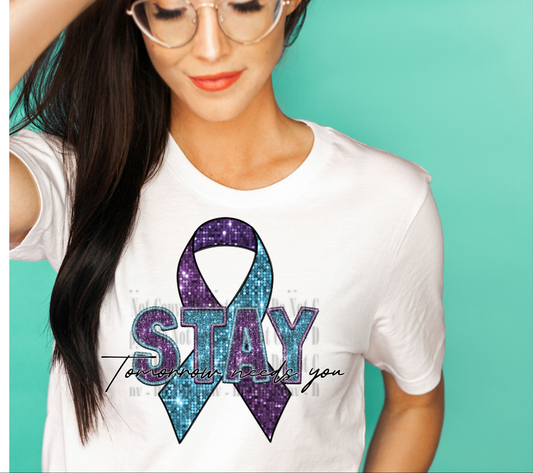 Stay tomorrow needs you sequin  - Digital Download- PNG