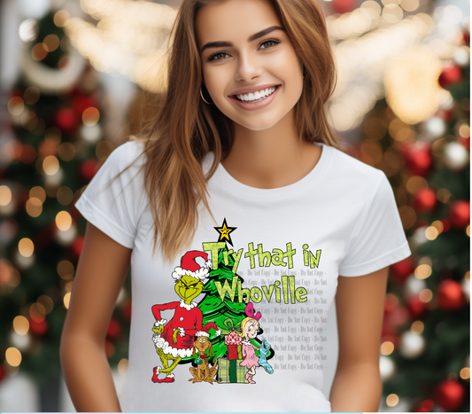 Try That in a Small Town – GMAN Christmas Digital Design PNG for Sublimation