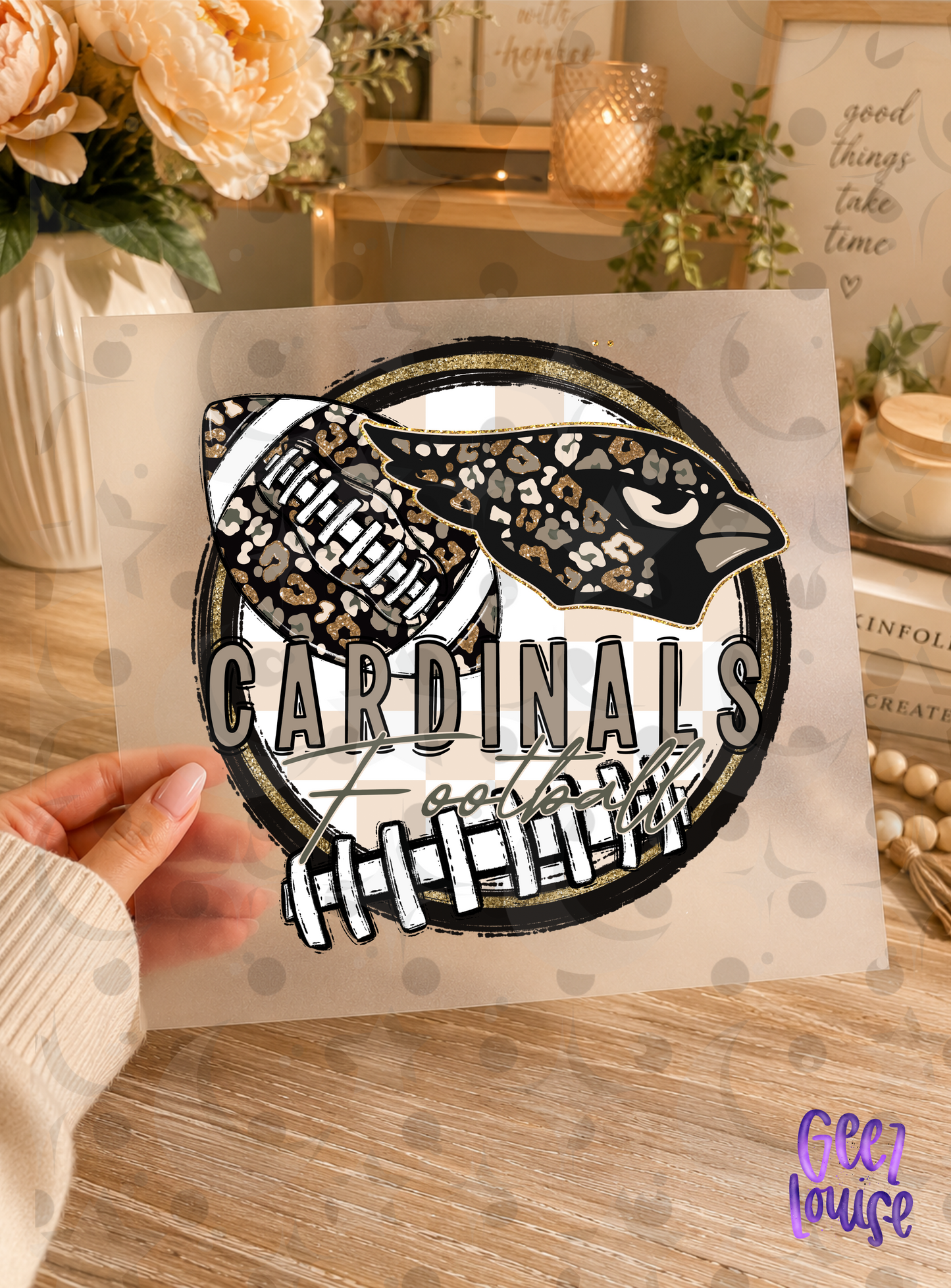 Cheetah Football Team PNG | Animal Print Sports Design | Individual PNG | July 26 Design Drive | Digital Download