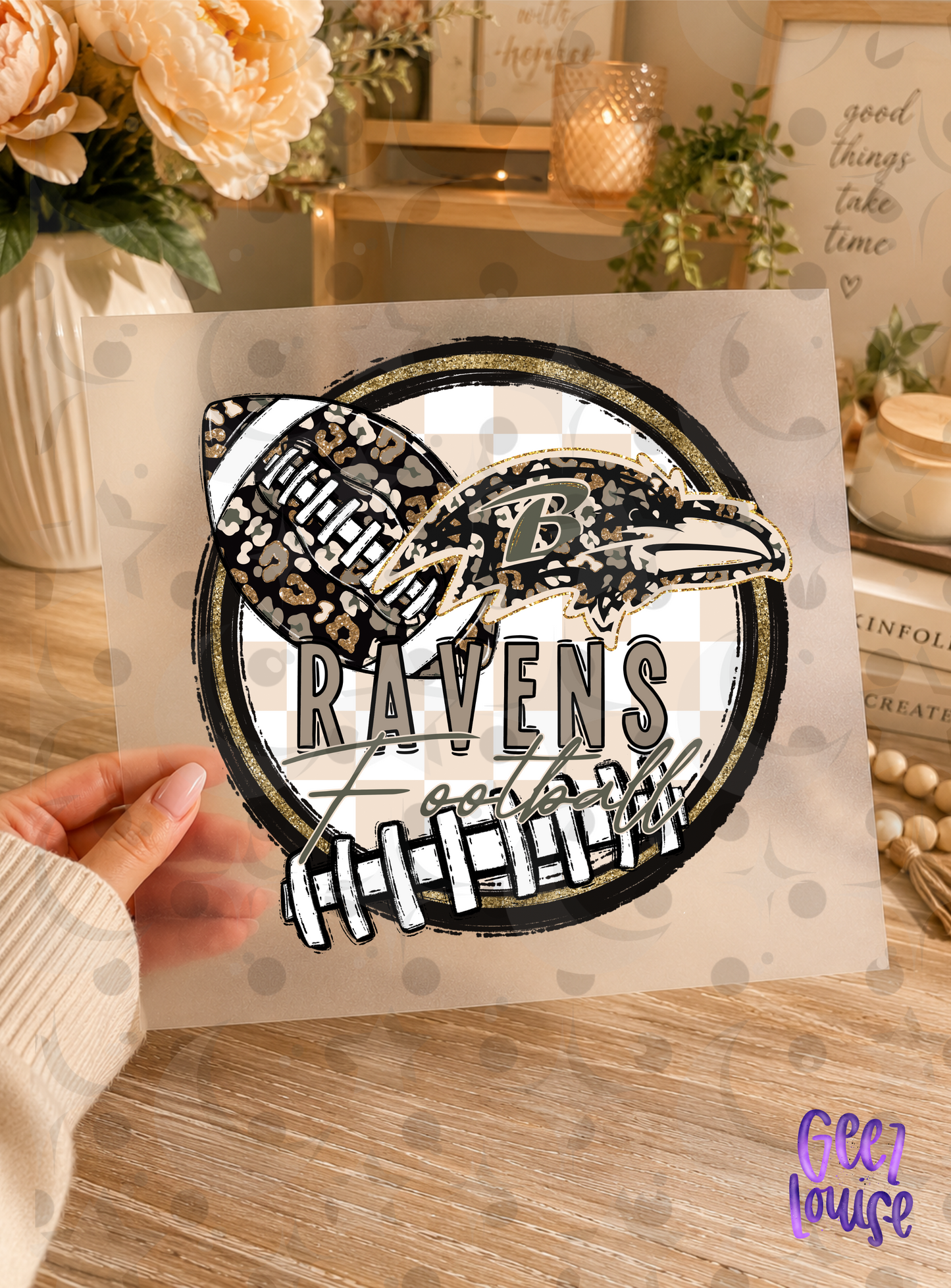 Cheetah Football Team PNG | Animal Print Sports Design | Individual PNG | July 26 Design Drive | Digital Download