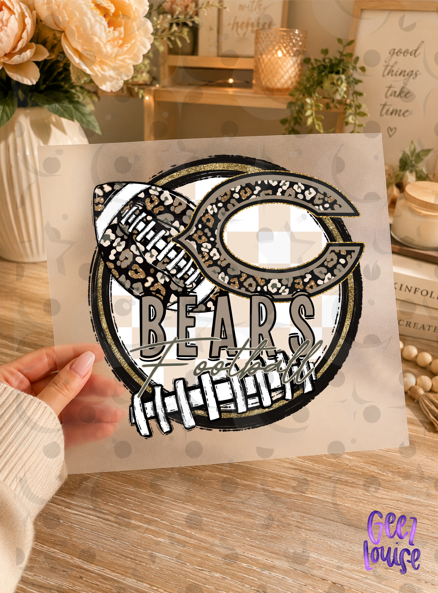 Cheetah Football Team PNG | Animal Print Sports Design | Individual PNG | July 26 Design Drive | Digital Download