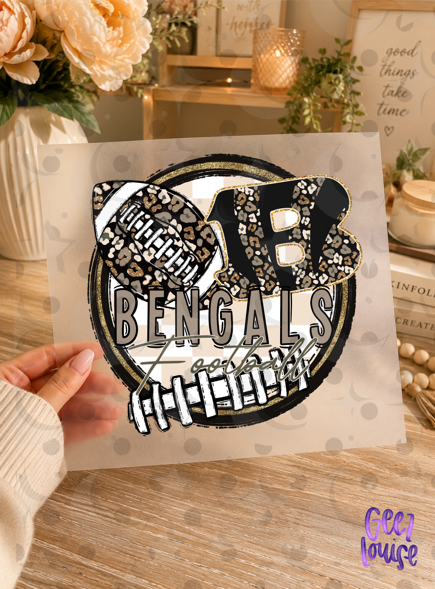 Cheetah Football Team PNG | Animal Print Sports Design | Individual PNG | July 26 Design Drive | Digital Download