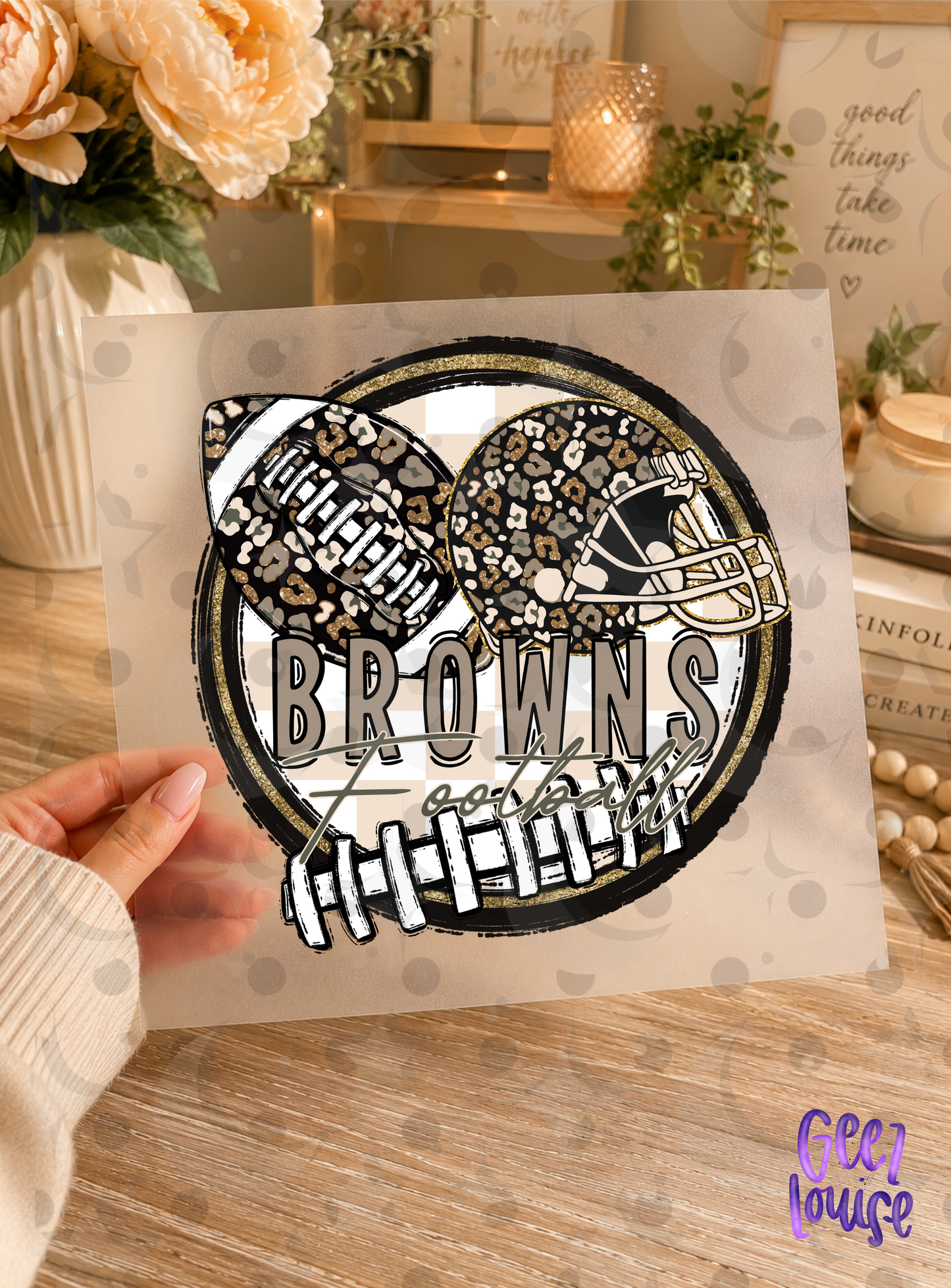 Cheetah Football Team PNG | Animal Print Sports Design | Individual PNG | July 26 Design Drive | Digital Download