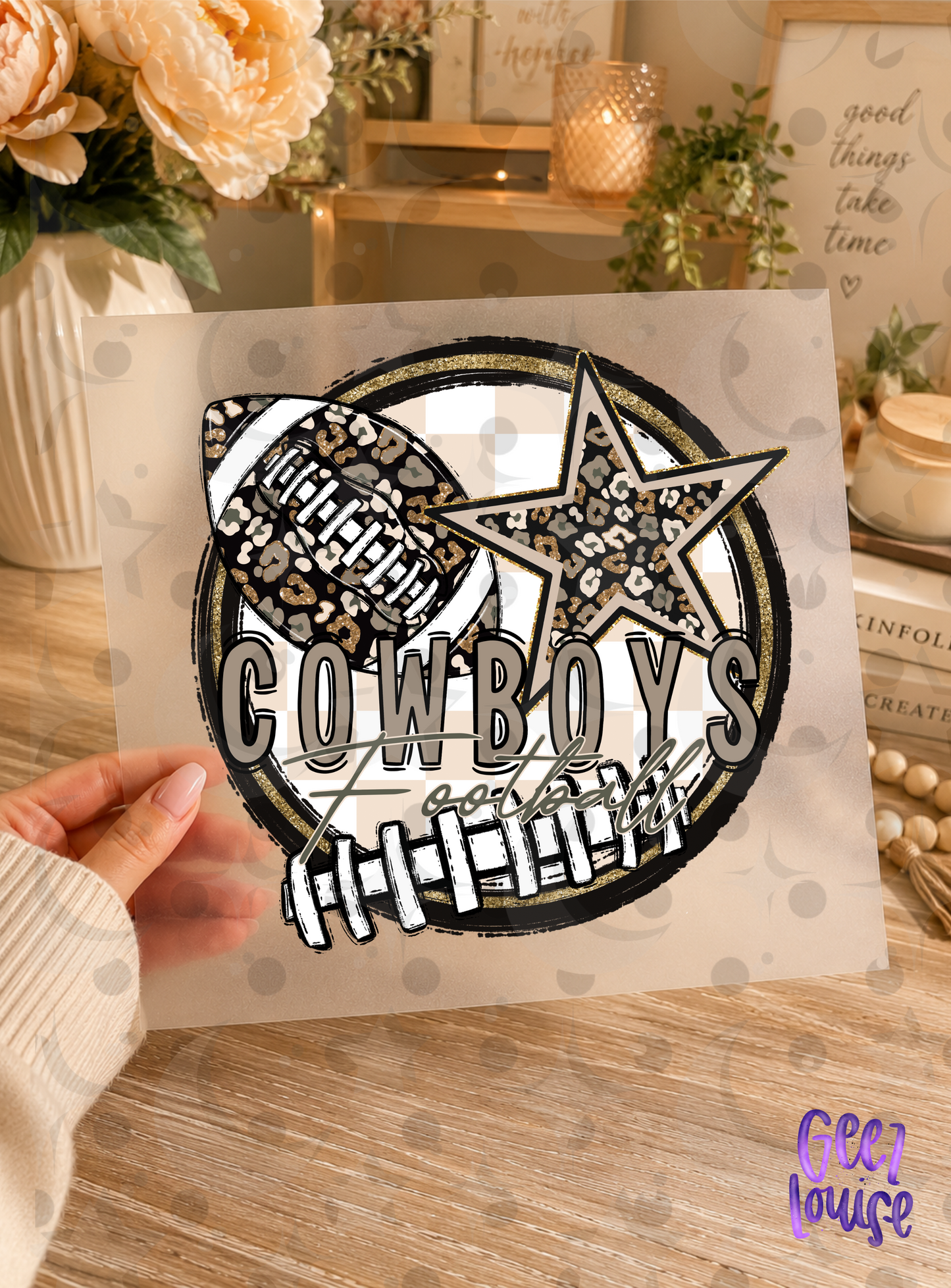 Cheetah Football Team PNG | Animal Print Sports Design | Individual PNG | July 26 Design Drive | Digital Download