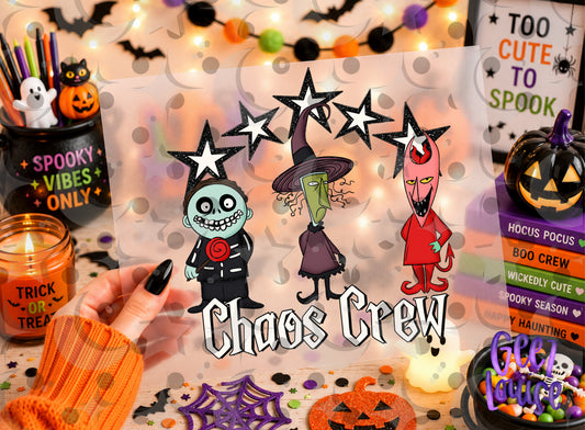 Chaos Crew Halloween PNG | Spooky Trio Halloween Sublimation Design | Cute Horror Digital Download | July 26 No Fomo Design Drive