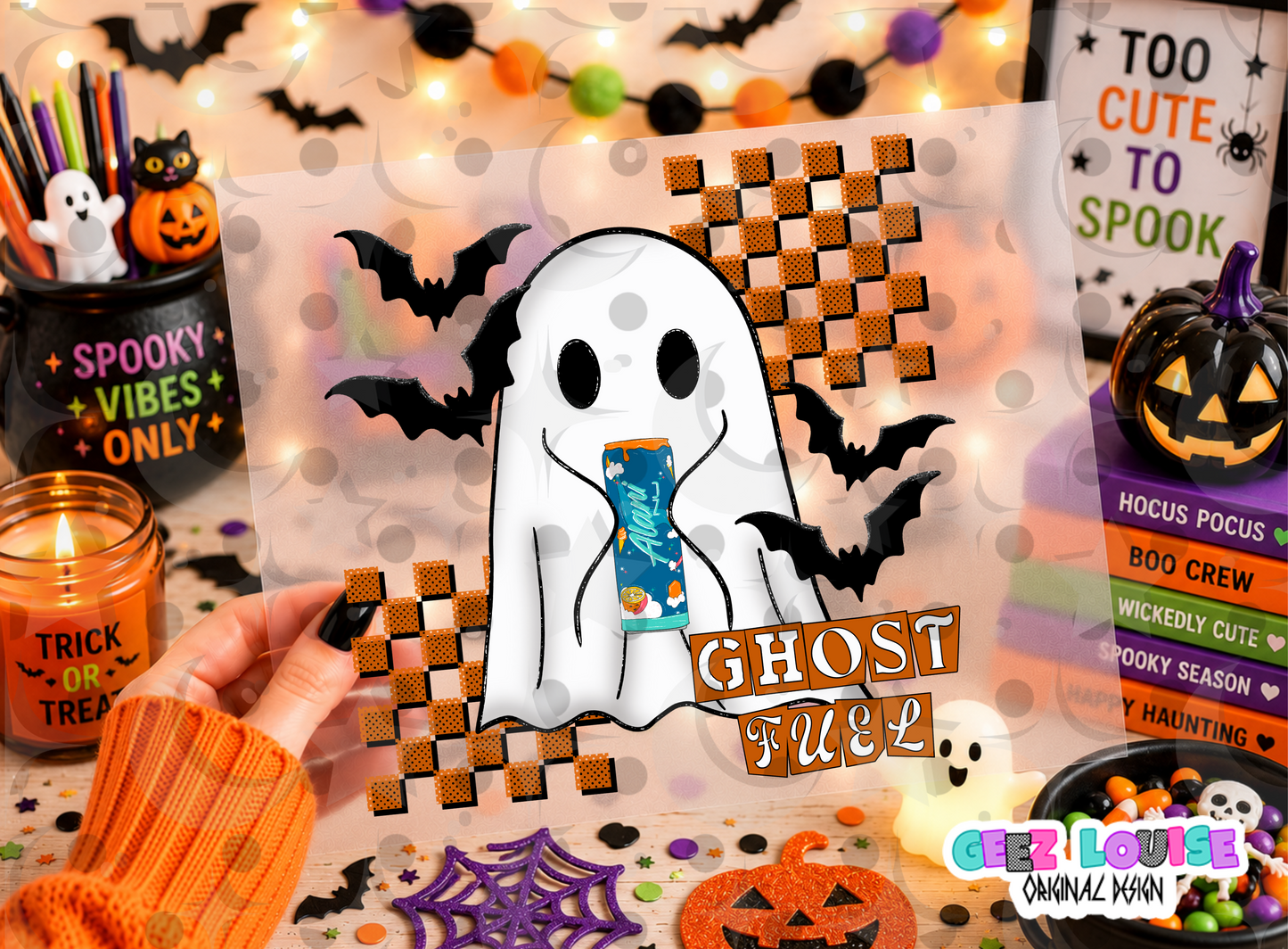 Ghost Fuel PNG | Cute Halloween Ghost Energy Drink Sublimation Design | Spooky Ghost PNG | Multiple Variants | Digital Download