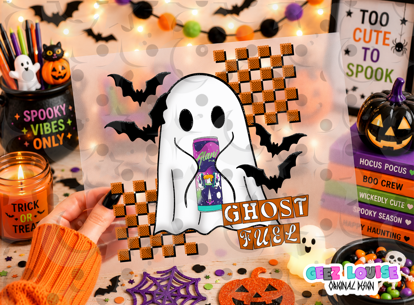 Ghost Fuel PNG | Cute Halloween Ghost Energy Drink Sublimation Design | Spooky Ghost PNG | Multiple Variants | Digital Download