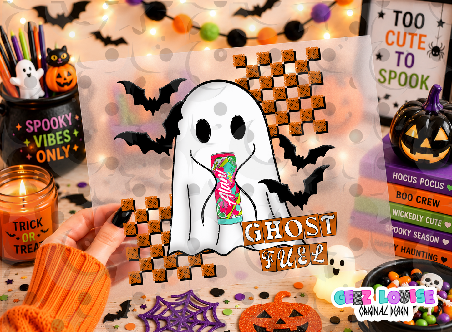 Ghost Fuel PNG | Cute Halloween Ghost Energy Drink Sublimation Design | Spooky Ghost PNG | Multiple Variants | Digital Download