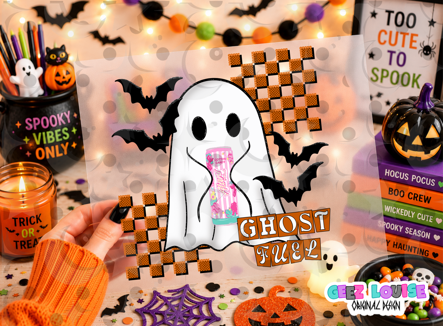 Ghost Fuel PNG | Cute Halloween Ghost Energy Drink Sublimation Design | Spooky Ghost PNG | Multiple Variants | Digital Download