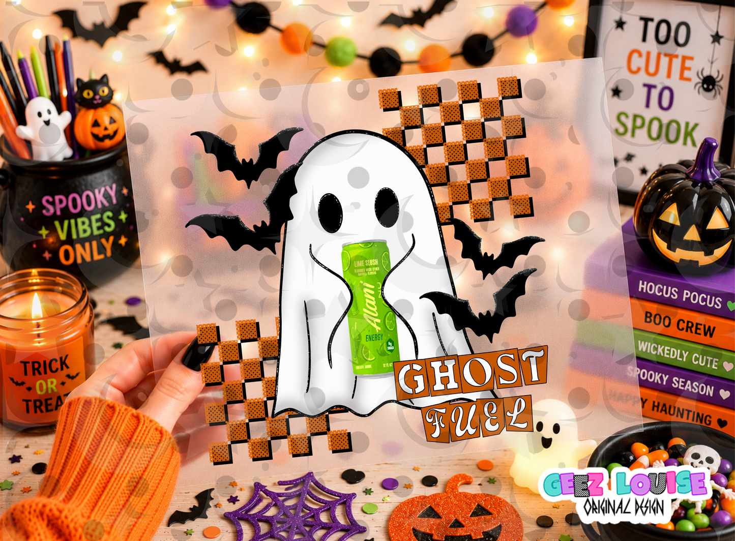 Ghost Fuel PNG | Cute Halloween Ghost Energy Drink Sublimation Design | Spooky Ghost PNG | Multiple Variants | Digital Download
