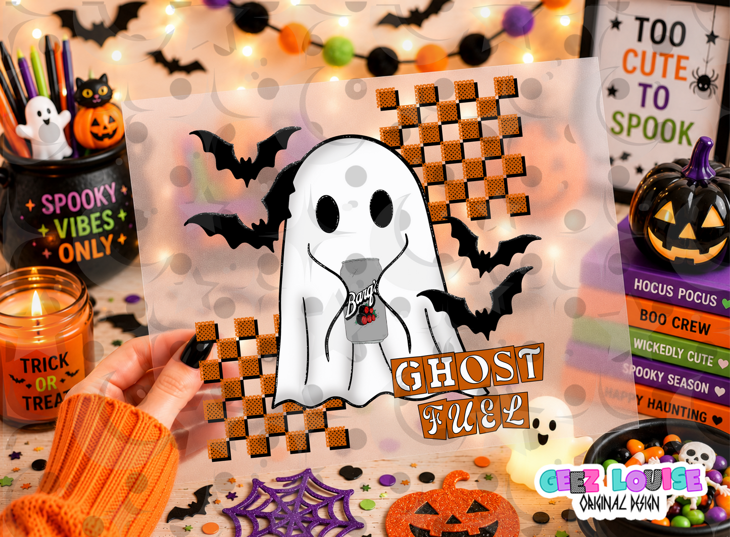 Ghost Fuel PNG | Cute Halloween Ghost Sublimation Design | Spooky Ghost PNG | Multiple Drink Variants | Digital Download