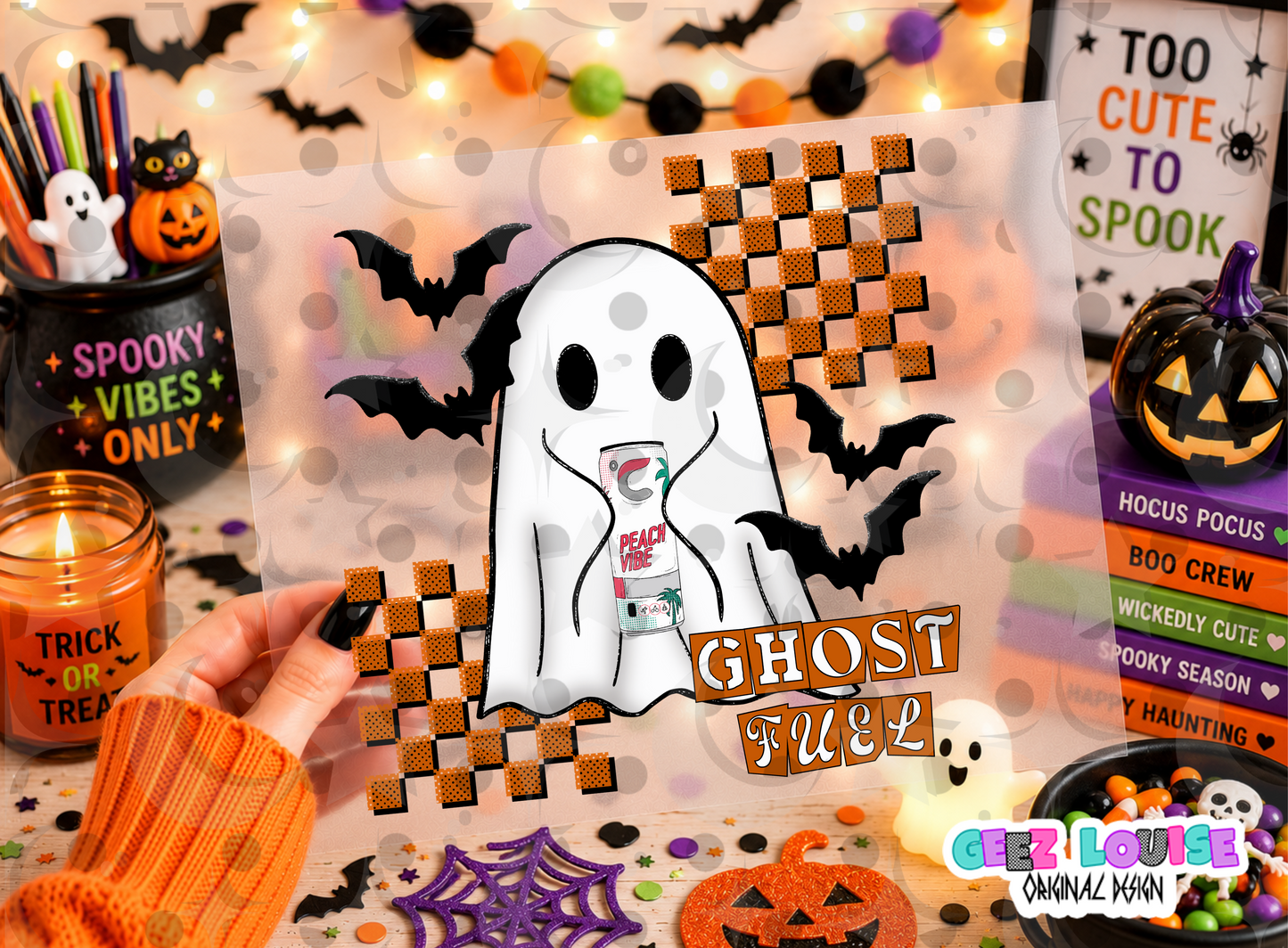 Ghost Fuel PNG | Cute Halloween Ghost Sublimation Design | Spooky Ghost PNG | Multiple Drink Variants | Digital Download