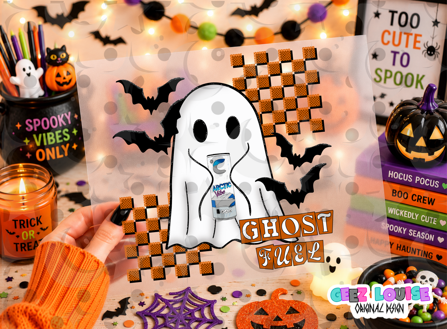 Ghost Fuel PNG | Cute Halloween Ghost Sublimation Design | Spooky Ghost PNG | Multiple Drink Variants | Digital Download