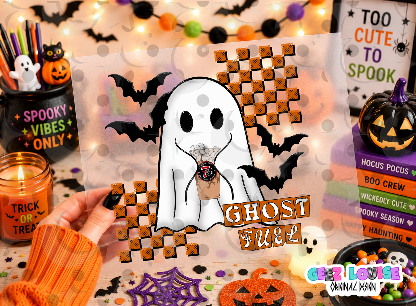 Ghost Fuel PNG | Cute Halloween Ghost Sublimation Design | Spooky Ghost PNG | Multiple Drink Variants | Digital Download