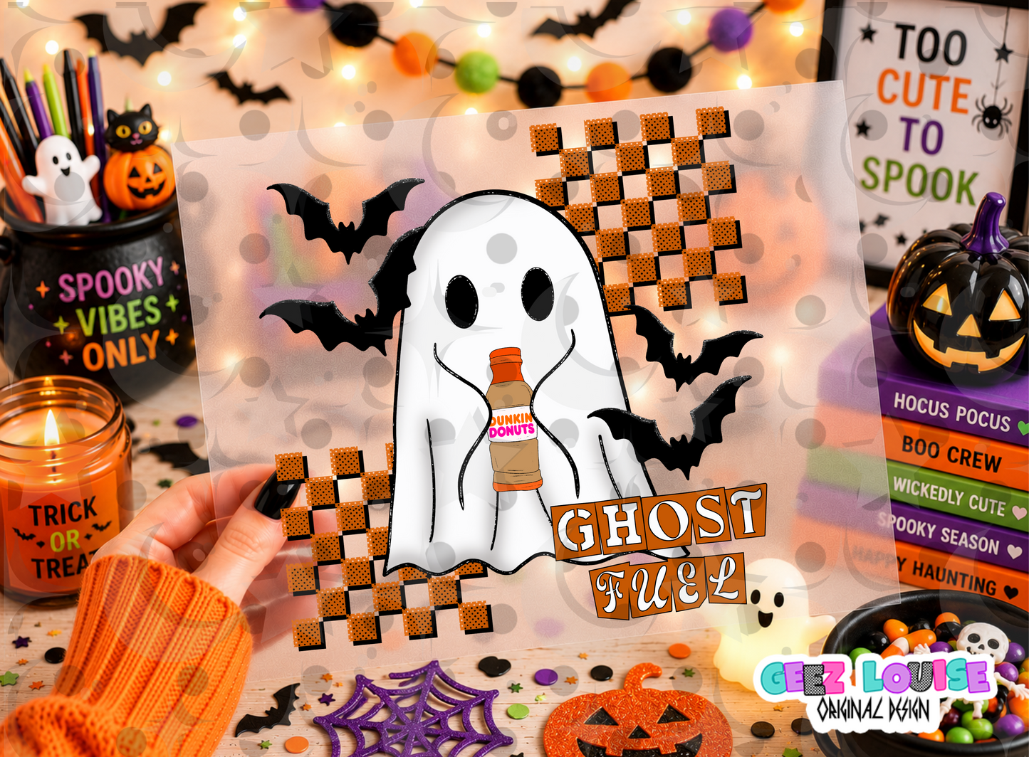 Ghost Fuel PNG | Cute Halloween Ghost Sublimation Design | Spooky Ghost PNG | Multiple Drink Variants | Digital Download