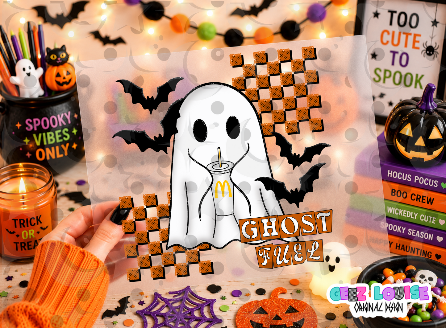 Ghost Fuel PNG | Cute Halloween Ghost Sublimation Design | Spooky Ghost PNG | Multiple Drink Variants | Digital Download